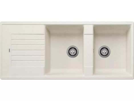  - BLANCO ZIA 8 S Silgranit Zlewozmywak 116x50 cm odwracalny, delikatny biały 527209 - 527209 - Łazienki Szydłowski