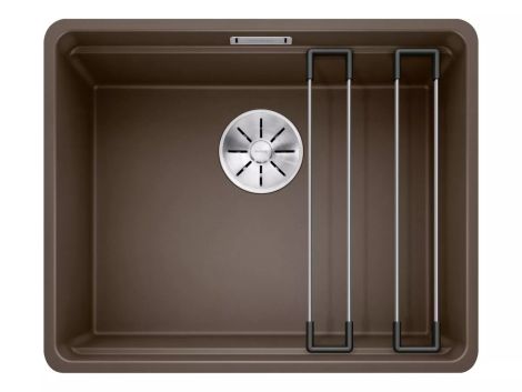  - BLANCO ETAGON 500-F Silgranit Zlewozmywak 52,7x42,7 cm, InFino, szyny, kawowy 526348 - 526348 - Łazienki Szydłowski