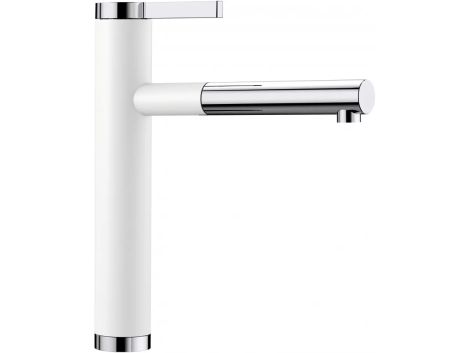  - BLANCO LINEE-S Silgranit-Look Bateria kuchenna z wyciąganą wylewką biały/chrom 518441 - 518441 - Łazienki Szydłowski