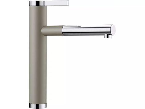  - BLANCO LINEE-S Silgranit-Look bateria kuchenna z wyciąganą wylewką tartufo/chrom 518446 - 518446 - Łazienki Szydłowski