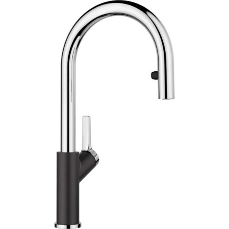 - BLANCO CARENA-S Vario Silgranit-Look Bateria kuchenna z wyciąganą wylewką antracyt/chrom 521358 - 521358 A - Łazienki Szydłowski
