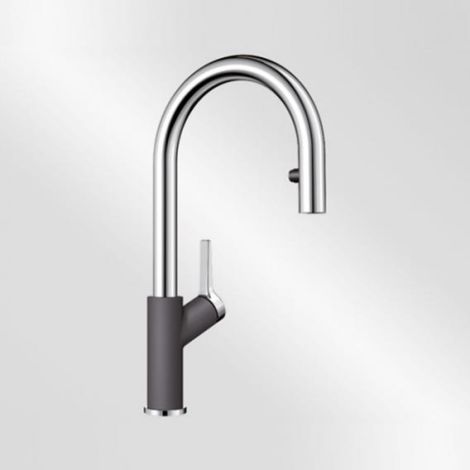  - BLANCO CARENA-S Vario bateria kuchenna z wyciąganą wylewką  szarość skały/chrom 521359 - 521359 A - Łazienki Szydłowski