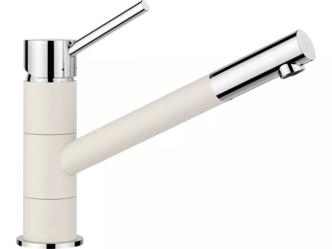 - BLANCO KANO bateria kuchenna delikatny biały/chrom 526951 - 526951 - Łazienki Szydłowski