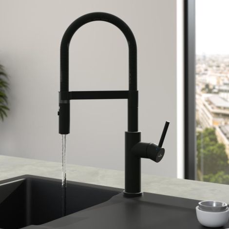 - Villeroy&Boch Steel Expert 2.0 bateria kuchenna czarny mat 92800006 - 92800006 - Łazienki Szydłowski