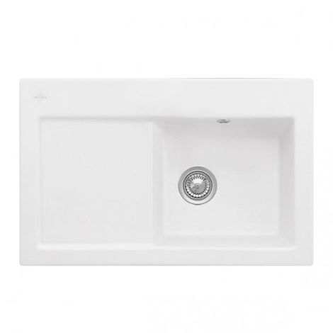 VILLEROY&BOCH Subway 45 Zlewozmywak do wbudowania, 78x51 cm, biały CeramicPlus 671401R1HL2 671401R1HL2 od 