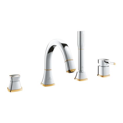  - GROHE-Grandera 4-otworowa bateria wannowa chrom / złoty 29418IG0 - 29418IG0 - Łazienki Szydłowski