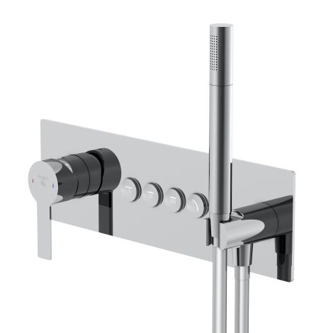 - Steinberg Sensual Rain podtynkowa bateria jednouchwytowa do 4 odbiorników chrom 39022422 - 390 2242 2 - Łazienki Szydłowski