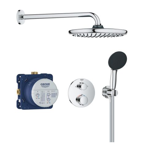 - GROHE-Precision Thermostat Podtynkowy zestaw prysznicowy z deszczownicą Vitalio Start 250 chrom 34883000 - 34883000 - Łazienki Szydłowski