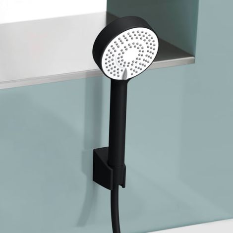  - HANSA BASICJET-Set zestaw prysznicowy czarny mat 4468013333 - 4468013333 - Łazienki Szydłowski