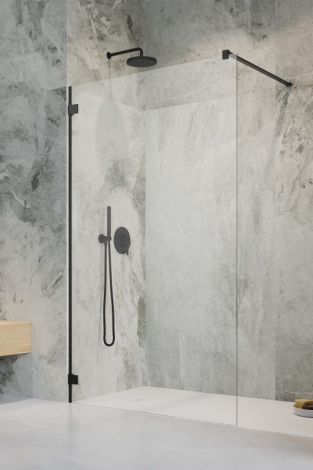  - Radaway Essenza Pro Black Walk-in szkło transparent Walk-in 140 101031405401 - 10103140-54-01 - Łazienki Szydłowski