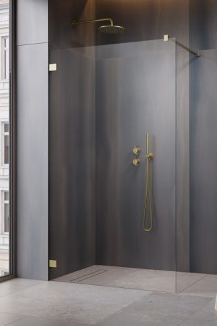  - Radaway Essenza Pro Brushed Gold Walk-in szkło transparent Walk-in 140 101031409901 - 10103140-99-01 - Łazienki Szydłowski