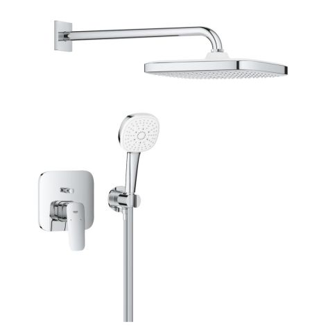 - GROHE-Cubeo Podtynkowy zestaw prysznicowy z deszczownicą Tempesta 250 chrom 1053360000 - 1053360000 - Łazienki Szydłowski
