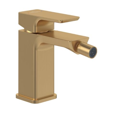 - Villeroy&Boch Subway 3.0 bateria bidetowa złoty szczotkowany TVB11200100076 - TVB11200100076 - Łazienki Szydłowski