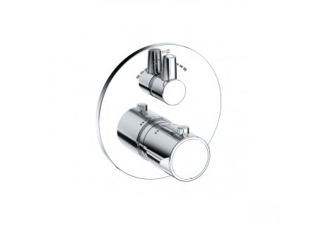 - KLUDI ZENTA SL podtynkowa bateria wannowo prysznicowa z termostatem do elementu podtynkowego KLUDI-SLIM.BOXX 88022 chrom 388100545 - 388100545 - Łazienki Szydłowski