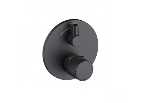 - KLUDI ZENTA SL podtynkowa bateria wannowo prysznicowa z termostatem do elementu podtynkowego KLUDI-SLIM.BOXX 88022 czarny mat 388103945 - 388103945 - Łazienki Szydłowski
