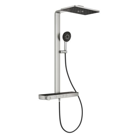 - GROHE-AQUA Rainshower Pure System prysznicowy z termostatem do montażu ściennego kolor stal nierdzewna 100962DC00 - 100962DC00 - Łazienki Szydłowski