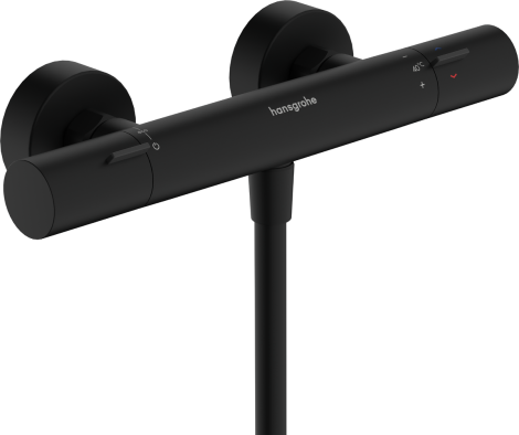 - HANSGROHE Ecostat Fine Bateria prysznicowa, termostatyczna, czarny mat 13324670 - 13324670 - Łazienki Szydłowski