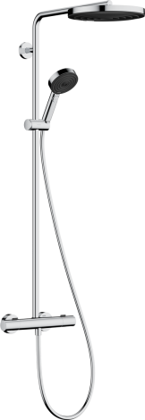 - HANSGROHE Pulsify S Puro Komplet prysznicowy 260 z deszczownicą 1 jet z Ecostat Fine i słuchawką prysznicową 3jet chrom 24236000 - 24236000 - Łazienki Szydłowski