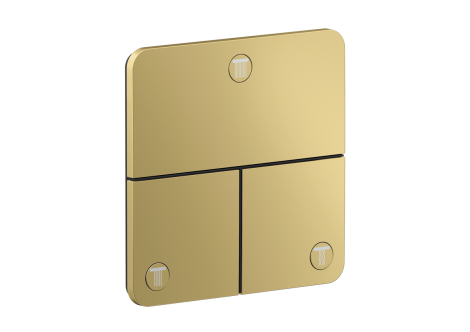 AXOR ShowerSelect ID Zawór odcinający do 3 odbiorników, softsquare, podtynkowy złoty optyczny polerowany 36781990 36781990 od 
