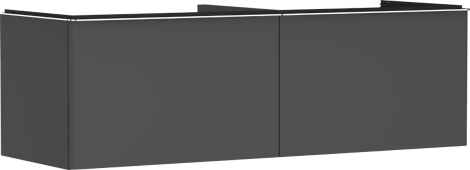 - HANSGROHE Xelu Q Szafka pod szlifowaną umywalkę wpuszczaną w blat z 2 szufladami 156 x 55 cm szary diament matowy 54071000 - 54071000 - Łazienki Szydłowski