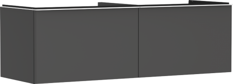 - HANSGROHE Xelu Q Szafka pod szlifowaną umywalkę wpuszczaną w blat z 2 szufladami 156 x 55 cm szary diament matowy 54071700 - 54071700 - Łazienki Szydłowski