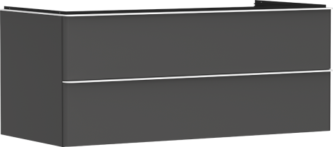 - HANSGROHE Xelu Q Szafka pod umywalkę nablatową z 2 szufladami 118 x 55 cm szary diament matowy 54083700 - 54083700 - Łazienki Szydłowski