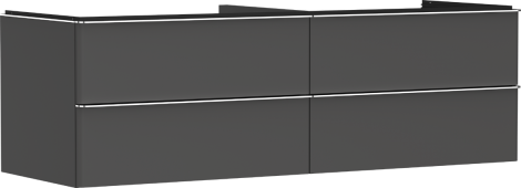 - HANSGROHE Xelu Q Szafka pod umywalkę nablatową z 4 szufladami 156 x 55 cm szary diament matowy 54091000 - 54091000 - Łazienki Szydłowski