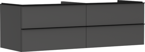 - HANSGROHE Xelu Q Szafka pod umywalkę nablatową z 4 szufladami 156 x 55 cm szary diament matowy 54091670 - 54091670 - Łazienki Szydłowski