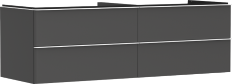 - HANSGROHE Xelu Q Szafka pod umywalkę nablatową z 4 szufladami 156 x 55 cm szary diament matowy 54091700 - 54091700 - Łazienki Szydłowski
