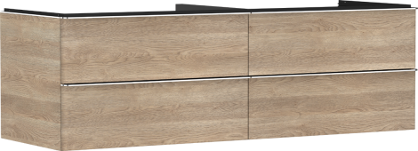 - HANSGROHE Xelu Q Szafka pod umywalkę nablatową z 4 szufladami 156 x 55 cm naturalny dąb 54092000 - 54092000 - Łazienki Szydłowski
