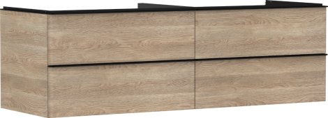 - HANSGROHE Xelu Q Szafka pod umywalkę nablatową z 4 szufladami 156 x 55 cm naturalny dąb 54092670 - 54092670 - Łazienki Szydłowski