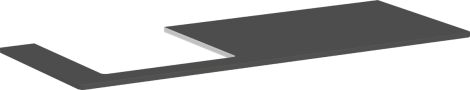 HANSGROHE Xelu Q Blat 136 x 55cm z wycięciem po lewej stronie pod umywalkę wpuszczaną, szlifowaną 50 x 48cm szary diament matowy 54097910 54097910 od 