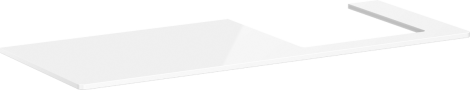 HANSGROHE Xelu Q Blat 136 x 55cm z wycięciem po prawej stronie pod umywalkę wpuszczaną, szlifowaną 50 x 48cm biały wysoki połysk 54098050 54098050 od 