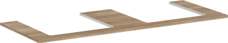 - HANSGROHE Xelu Q Blat 136 x 55cm z wycięciami pod 2 umywalki wpuszczane, szlifowaną 50 x 48cm naturalny dąb 54099230 - 54099230 - Łazienki Szydłowski