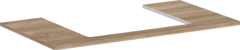 - HANSGROHE Xelu Q Blat 98 x 55cm z wycięciem na środku pod umywalkę wpuszczaną, szlifowaną 60 x 48cm naturalny dąb 54110230 - 54110230 - Łazienki Szydłowski