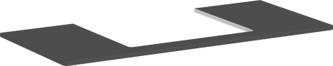 HANSGROHE Xelu Q Blat 118 x 55cm z wycięciem na środku pod umywalkę wpuszczaną, szlifowaną 60 x 48cm szary diament matowy 54111910 54111910 od 