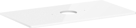 - HANSGROHE Xelu Q Blat 98 x 55cm z wycięciem na środku pod umywalkę nablatową bez otworu na baterię biały wysoki połysk 54114050 - 54114050 - Łazienki Szydłowski