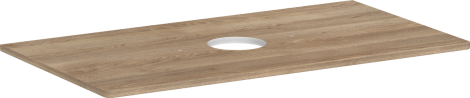 - HANSGROHE Xelu Q Blat 98 x 55cm z wycięciem na środku pod umywalkę nablatową bez otworu na baterię naturalny dąb 54114230 - 54114230 - Łazienki Szydłowski