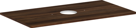 - HANSGROHE Xelu Q Blat 98 x 55cm z wycięciem na środku pod umywalkę nablatową bez otworu na baterię ciemny orzech 54114630 - 54114630 - Łazienki Szydłowski