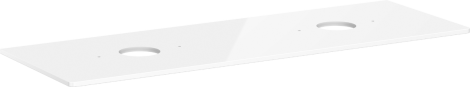 HANSGROHE Xelu Q Blat 156 x 55cm z wycięciami pod 2 umywalki nablatowe bez otworu na baterię Biały Wysoki Połysk 54119050 54119050 od 