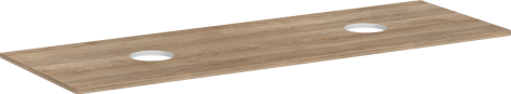 HANSGROHE Xelu Q Blat 156 x 55cm z wycięciami pod 2 umywalki nablatowe bez otworu na baterię naturalny dąb 54119230 54119230 od 