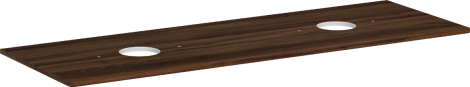 HANSGROHE Xelu Q Blat 156 x 55cm z wycięciami pod 2 umywalki nablatowe bez otworu na baterię ciemny orzech 54119630 54119630 od 