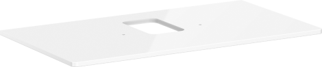 - HANSGROHE Xelu Q Blat 98 x 55cm z wycięciem na środku pod umywalkę nablatową z otworem na baterię biały wysoki połysk 54121050 - 54121050 - Łazienki Szydłowski