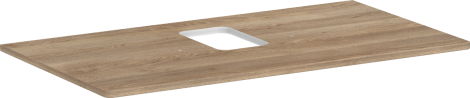 - HANSGROHE Xelu Q Blat 98 x 55cm z wycięciem na środku pod umywalkę nablatową z otworem na baterię naturalny dąb 54121230 - 54121230 - Łazienki Szydłowski