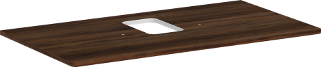 - HANSGROHE Xelu Q Blat 98 x 55cm z wycięciem na środku pod umywalkę nablatową z otworem na baterię ciemny orzech 54121630 - 54121630 - Łazienki Szydłowski