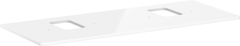  - HANSGROHE Xelu Q Blat 136 x 55cm z wycięciami pod 2 umywalki nablatowe z otworem na baterię biały wysoki połysk 54125050 - 54125050 - Łazienki Szydłowski