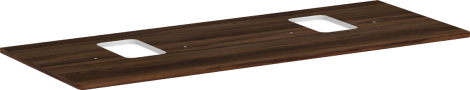  - HANSGROHE Xelu Q Blat 136 x 55cm z wycięciami pod 2 umywalki nablatowe z otworem na baterię ciemny orzech 54125630 - 54125630 - Łazienki Szydłowski