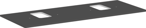  - HANSGROHE Xelu Q Blat 136 x 55cm z wycięciami pod 2 umywalki nablatowe z otworem na baterię szary diament matowy 54125910 - 54125910 - Łazienki Szydłowski
