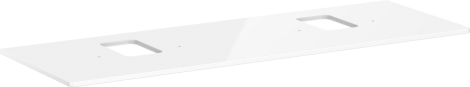 HANSGROHE Xelu Q Blat 156 x 55cm z wycięciami pod 2 umywalki nablatowe z otworem na baterię biały wysoki połysk 54126050 54126050 od 