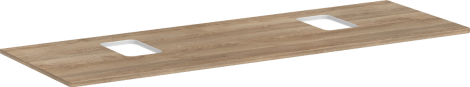 HANSGROHE Xelu Q Blat 156 x 55cm z wycięciami pod 2 umywalki nablatowe z otworem na baterię naturalny dąb 54126230 54126230 od 